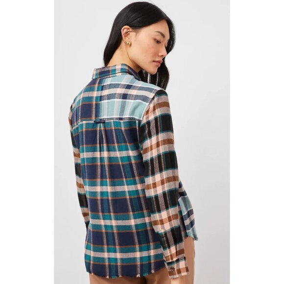 Rails Heathrow Mixed Plaid Green Brando Shirt, Size S - Picture 2 of 13